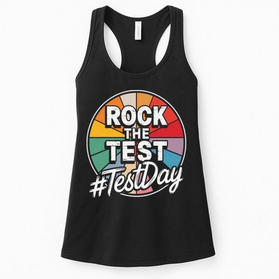Rock The Test Motivation For Teachers Students On Exam Day Womens Tank Top