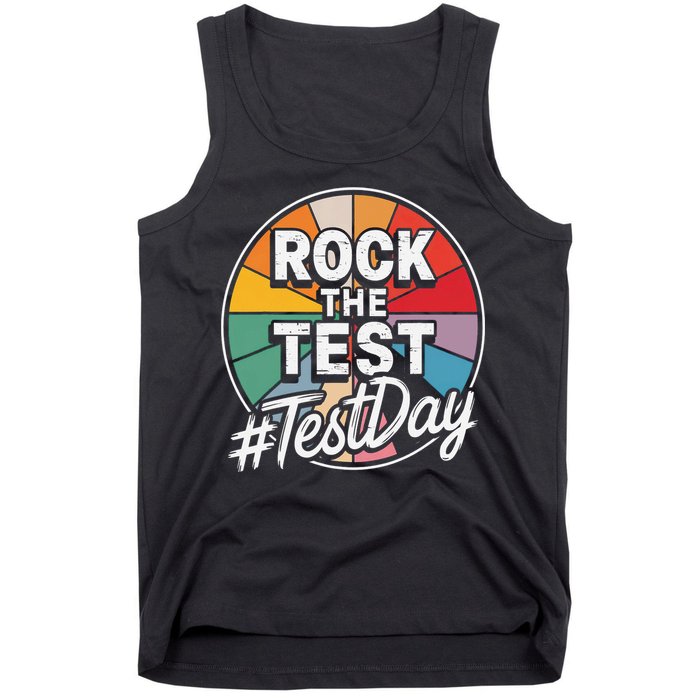 Rock The Test Motivation For Teachers Students On Exam Day Tank Top