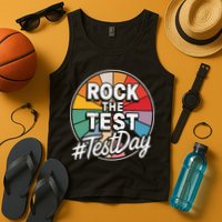 Rock The Test Motivation For Teachers Students On Exam Day Tank Top