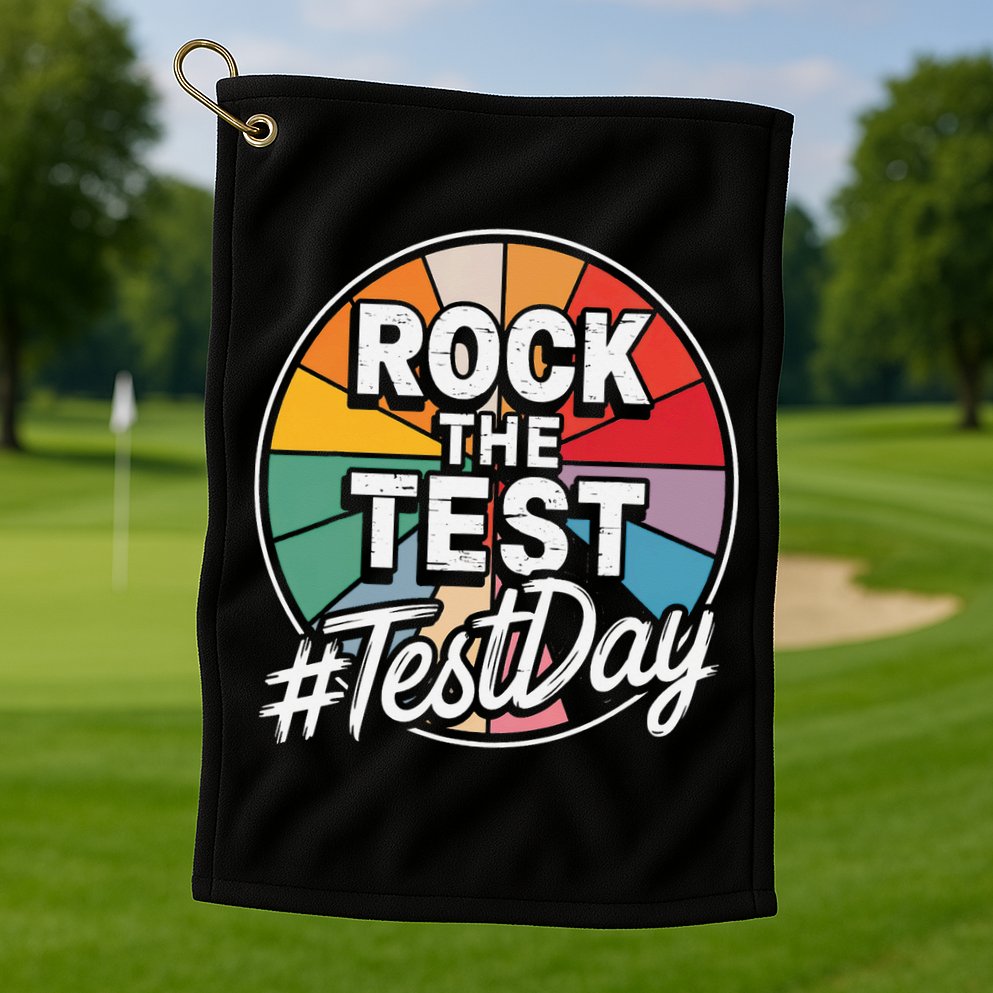 Rock The Test Motivation For Teachers Students On Exam Day Golf Towel