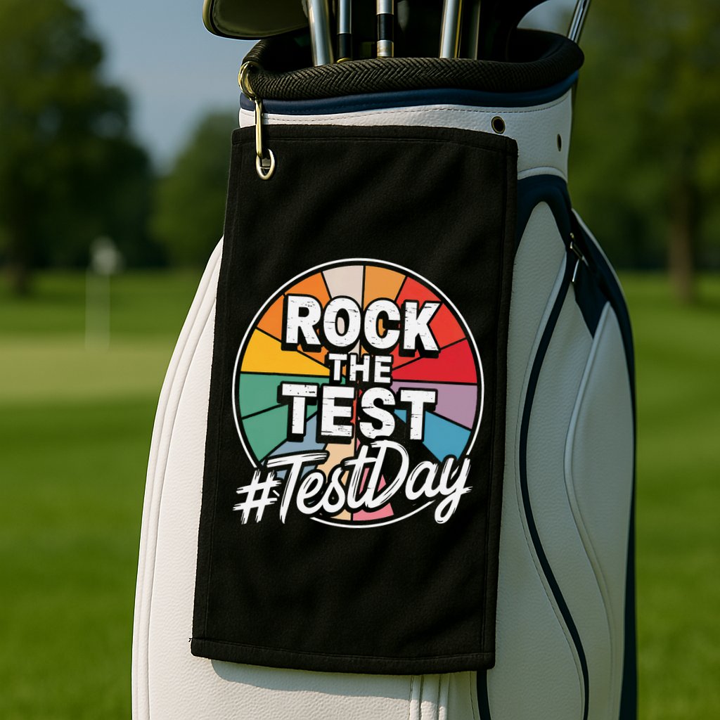 Rock The Test Motivation For Teachers Students On Exam Day Golf Towel