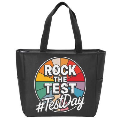 Rock The Test Motivation For Teachers Students On Exam Day Zip Tote Bag