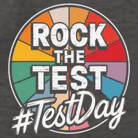 Rock The Test Motivation For Teachers Students On Exam Day Vector Backpack