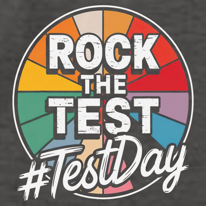 Rock The Test Motivation For Teachers Students On Exam Day Vector Backpack