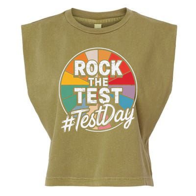 Rock The Test Motivation For Teachers Students On Exam Day Garment-Dyed Women's Muscle Tee