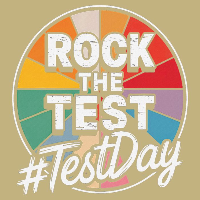Rock The Test Motivation For Teachers Students On Exam Day Performance Shirt