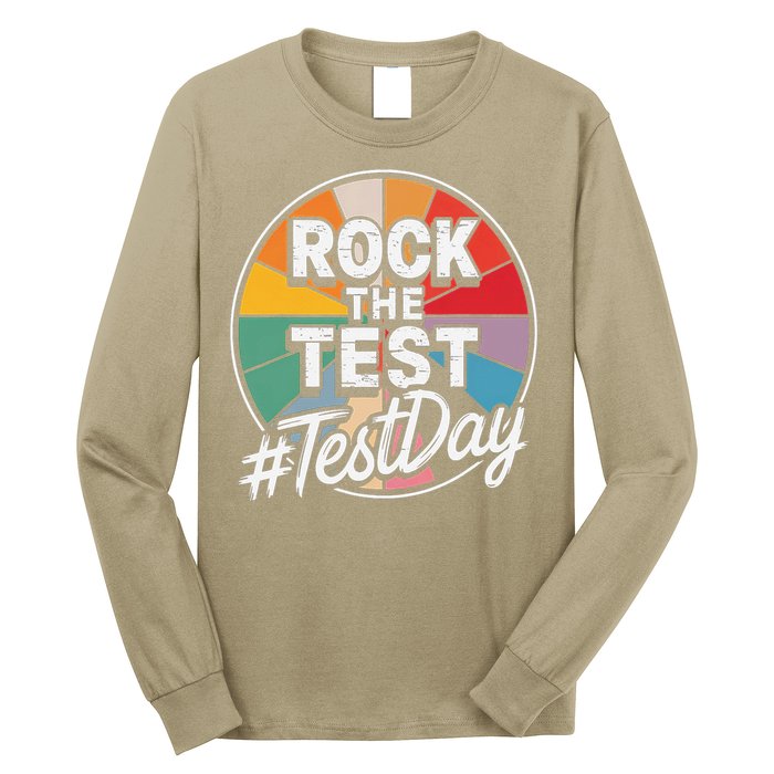 Rock The Test Motivation For Teachers Students On Exam Day Long Sleeve Shirt