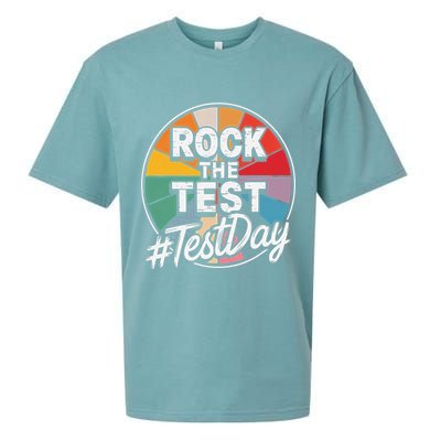 Rock The Test Motivation For Teachers Students On Exam Day Sueded Cloud Jersey T-Shirt