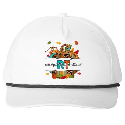 Respiratory Therapist Thankful Grateful Blessed Pumpkin Fall Great Gift Snapback Five-Panel Rope Hat