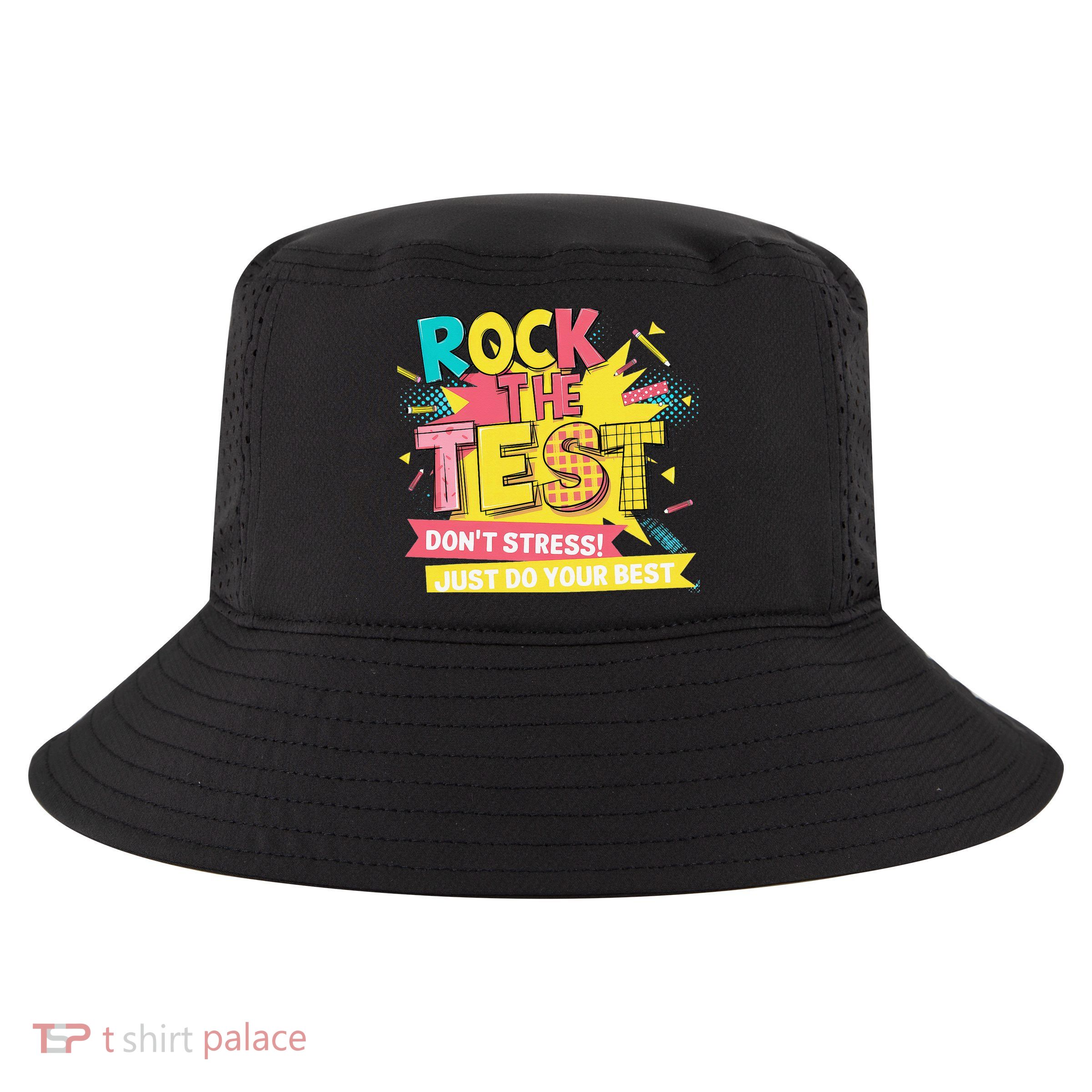 Rock The Test Day Testing Day Cool Comfort Performance Bucket Hat