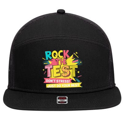 Rock The Test Day Testing Day 7 Panel Mesh Trucker Snapback Hat