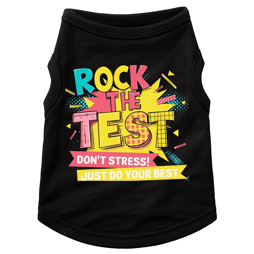 Rock The Test Day Testing Day Doggie Tank