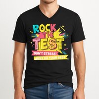 Rock The Test Day Testing Day V-Neck T-Shirt