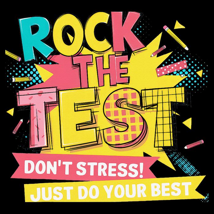 Rock The Test Day Testing Day Drawstring Bag
