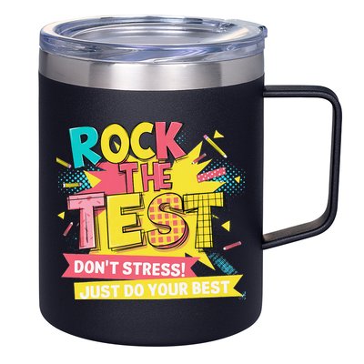 Rock The Test Day Testing Day 12oz Stainless Steel Coffee Mug