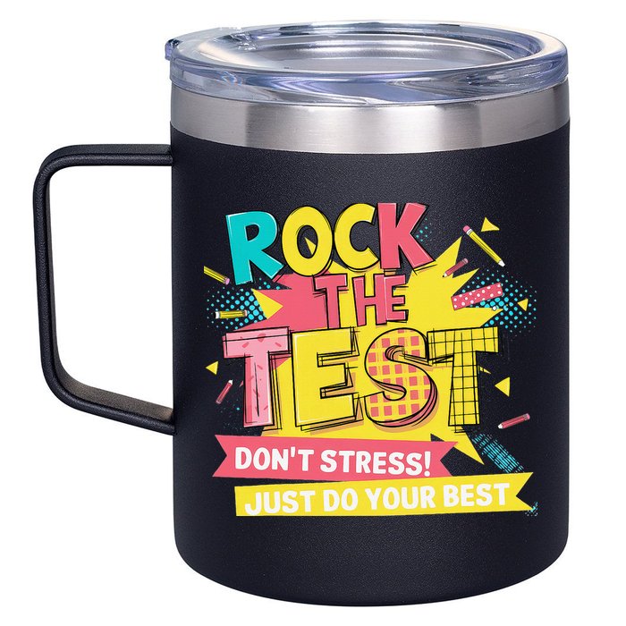 Rock The Test Day Testing Day 12oz Stainless Steel Coffee Mug