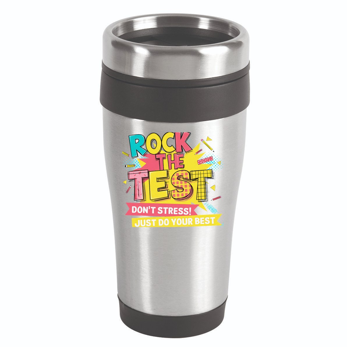 Rock The Test Day Testing Day 16oz Travel Tumbler