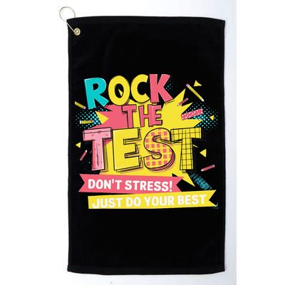 Rock The Test Day Testing Day Golf Towel