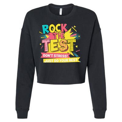 Rock The Test Day Testing Day Cropped Pullover Crew