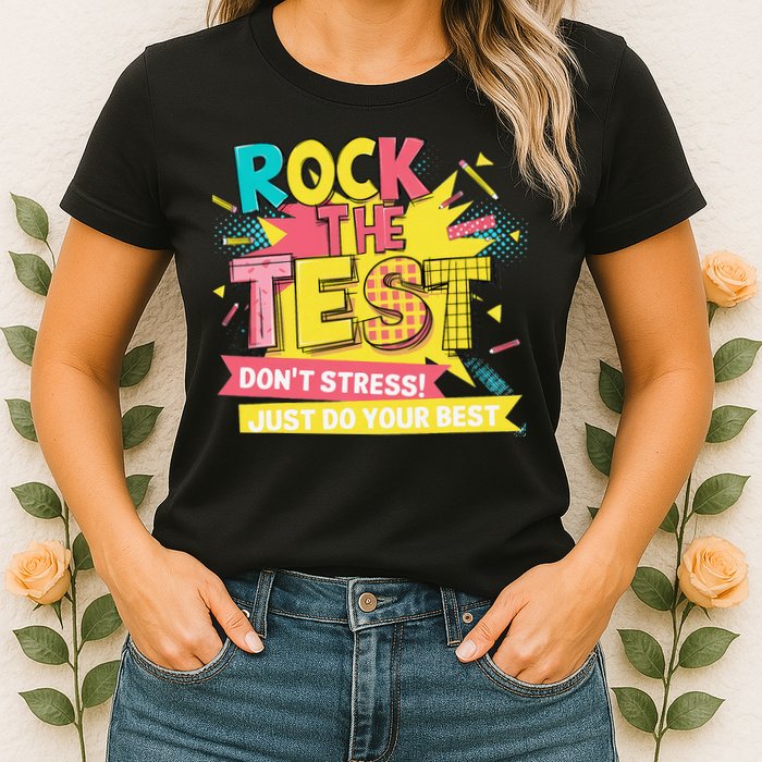 Rock The Test Day Testing Day Womens T-Shirt