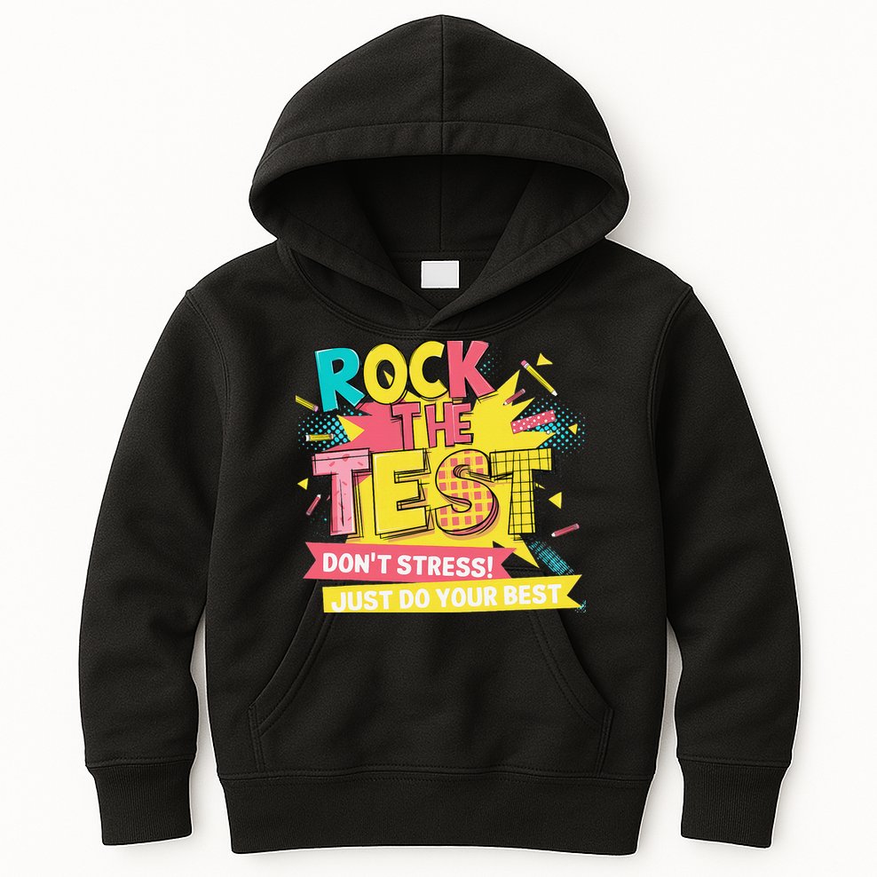 Rock The Test Day Testing Day Kids Hoodie