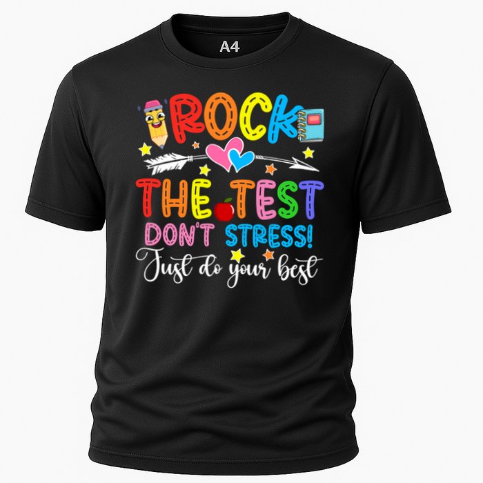 Rock The Test Don't Stress Just Do Your Best Funny Testing Day Performance Shirt