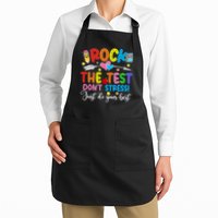 Rock The Test Don't Stress Just Do Your Best Funny Testing Day Apron