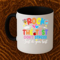 Rock The Test Don't Stress Just Do Your Best Funny Testing Day Mug