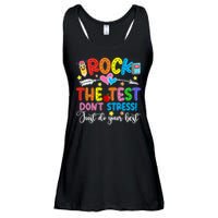 Rock The Test Don't Stress Just Do Your Best Funny Testing Day Ladies Essential Flowy Tank