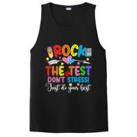 Rock The Test Don't Stress Just Do Your Best Funny Testing Day PosiCharge Competitor Tank