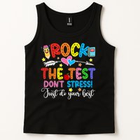 Rock The Test Don't Stress Just Do Your Best Funny Testing Day Tank Top