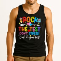 Rock The Test Don't Stress Just Do Your Best Funny Testing Day Tank Top