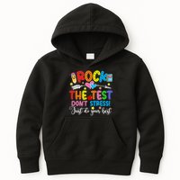 Rock The Test Don't Stress Just Do Your Best Funny Testing Day Kids Hoodie