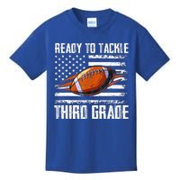 Ready To Tackle Third Grade Football Happy First School Day Kids T-Shirt