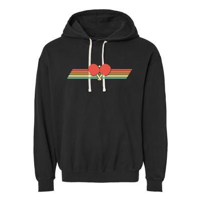 Retro Table Tennis Gift Vintage Ping Pong Gift Garment-Dyed Fleece Hoodie