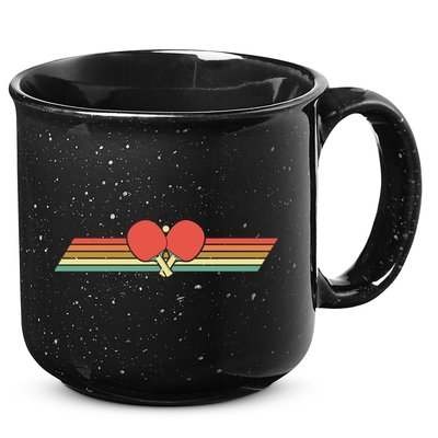 Retro Table Tennis Gift Vintage Ping Pong Gift 15oz Campfire Ceramic Mug