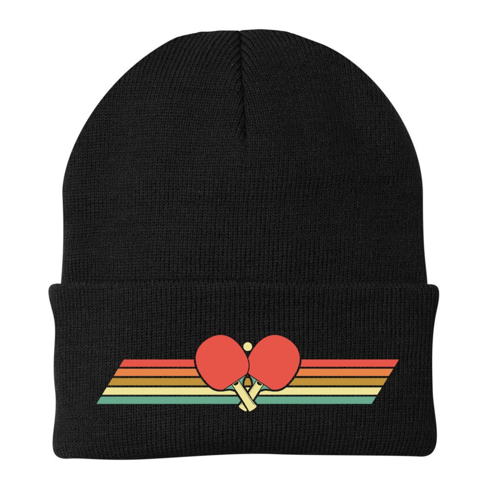 Retro Table Tennis Gift Vintage Ping Pong Gift Beanie