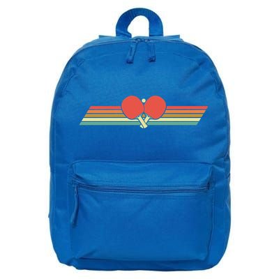 Retro Table Tennis Gift Vintage Ping Pong Gift 16 in Basic Backpack