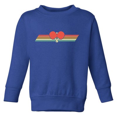 Retro Table Tennis Gift Vintage Ping Pong Gift Toddler Sweatshirt