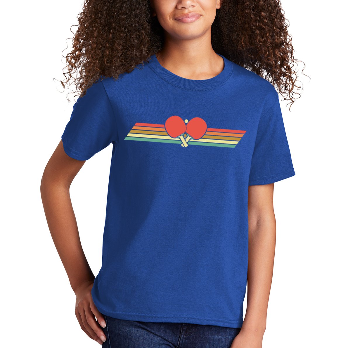 Retro Table Tennis Gift Vintage Ping Pong Gift Kids T-Shirt