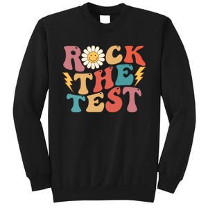 Rock The Test Testing Day Retro Motivational Teacher Student Sweatshirt