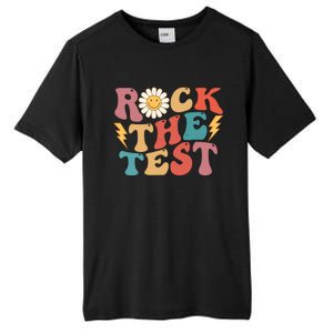 Rock The Test Testing Day Retro Motivational Teacher Student Tall Fusion ChromaSoft Performance T-Shirt