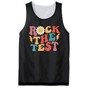 Rock The Test Testing Day Retro Motivational Teacher Student Mesh Reversible Basketball Jersey Tank