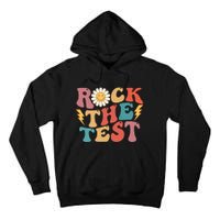 Rock The Test Testing Day Retro Motivational Teacher Student Tall Hoodie