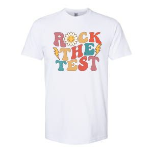 Rock The Test Testing Day Retro Motivational Teacher Student Softstyle CVC T-Shirt