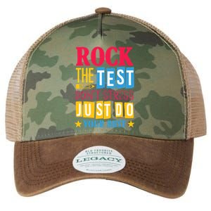 Rock The Test Dont Stress Just Do Your Best Teacher Test Day Legacy Tie Dye Trucker Hat