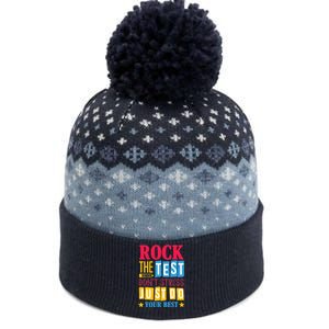 Rock The Test Dont Stress Just Do Your Best Teacher Test Day The Baniff Cuffed Pom Beanie