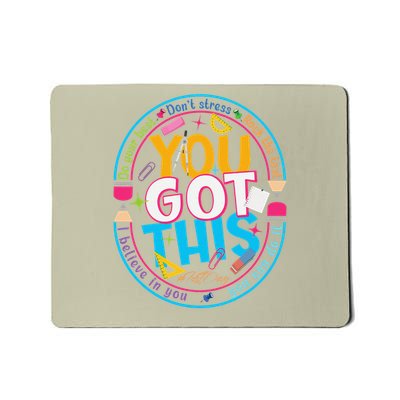 Rock The Test Dont Stress Just Do Your Best Teacher Mousepad