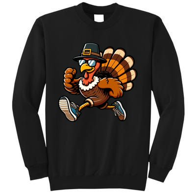 Running Turkey Turkey Trot Running Thanksgiving Sweatshirt