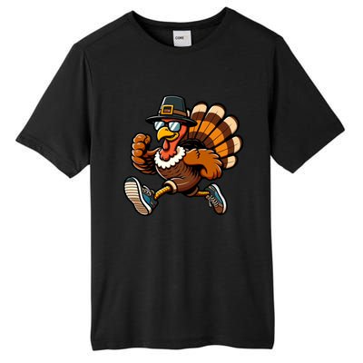 Running Turkey Turkey Trot Running Thanksgiving Tall Fusion ChromaSoft Performance T-Shirt